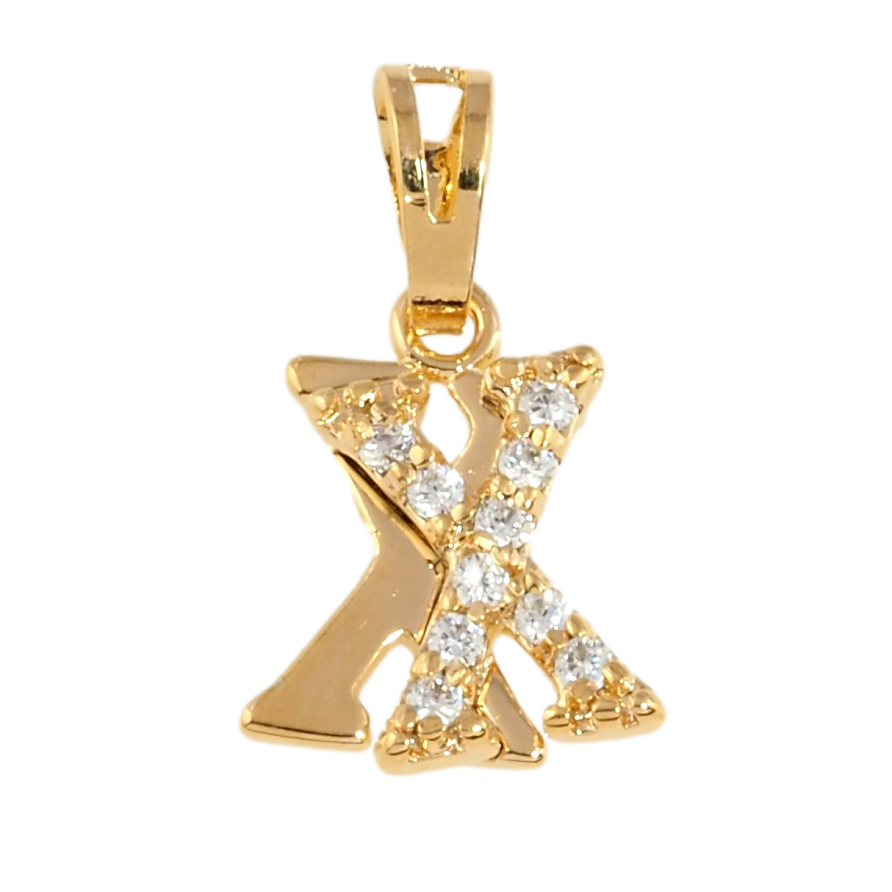 Кулон Xuping Позолота 18K Буква X с цирконием фото №1