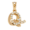 Кулон Xuping цвет Позолота 18K "Буква Q с кристаллами" для цепочки до 5мм фото №2
