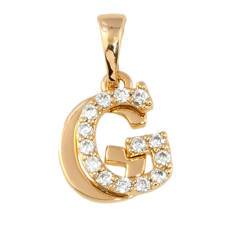 Кулон Xuping Позолота 18K Буква G с цирконием фото №20