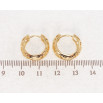 Серьги Xuping Позолота 18K колечки Резной орнамент фото №2 Серьги Xuping Позолота 18K колечки Резной орнамент фото №2