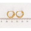 Серьги Xuping Позолота 18K колечки Резной орнамент с цирконием фото №2 Серьги Xuping Позолота 18K колечки Резной орнамент с цирконием фото №2