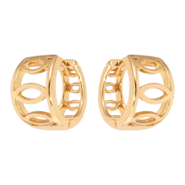 Серьги Xuping Позолота 18K колечки Декоративный резной орнамент фото №1