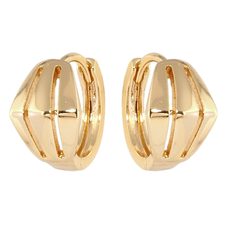 Серьги Xuping Позолота 18K колечки Декоративные с вертикальными вырезами фото №20 Серьги Xuping Позолота 18K колечки Декоративные с вертикальными вырезами фото №20