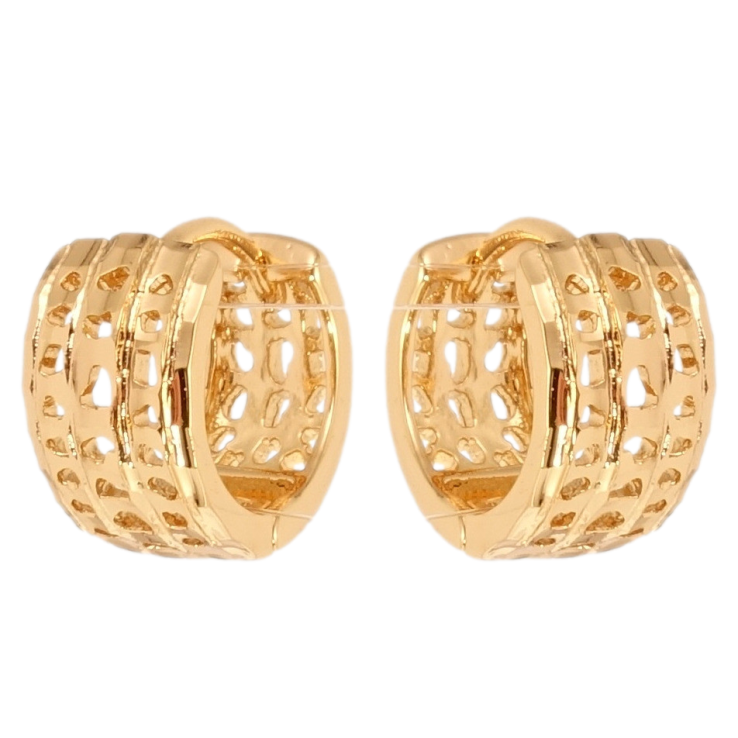 Серьги Xuping Позолота 18K колечки Декоративный резной орнамент фото №18 Серьги Xuping Позолота 18K колечки Декоративный резной орнамент фото №18