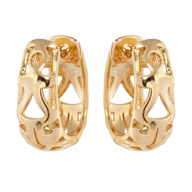 Серьги Xuping Позолота 18K колечки Декоративный резной орнамент фото №21 Серьги Xuping Позолота 18K колечки Декоративный резной орнамент фото №21