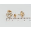 Серьги Xuping Позолота 18K пусеты Цветочек инкрустация цирконием фото №2