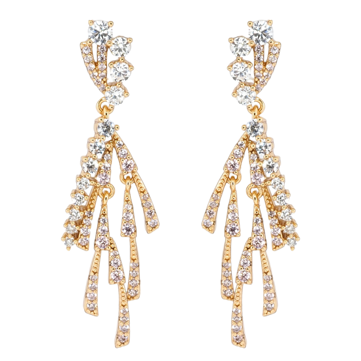 Сережки Xuping Позолота 18K пусети Декоративні підвіски з цирконієм фото №9