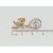 Сережки Xuping Позолота 18K пусети Підвіски з кристальними крапельками фото №2