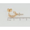 Серьги Xuping Позолота 18K пусеты Крестики на дугах цепочках фото №2 Серьги Xuping Позолота 18K пусеты Крестики на дугах цепочках фото №2