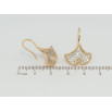 Сережки Xuping Позолота 18K французький замок Листочки з інкрустацією цирконієм фото №2
