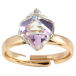 Кольцо Xuping цвет 18K с кр-ми Swarovski Кристалльный куб Tanzanite, 8х8мм фото №1