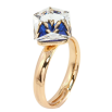 Каблучка Xuping колір 18K з кр-ми Swarovski Кристальний куб Metallic Blue, 8х8мм фото №2 Каблучка Xuping колір 18K з кр-ми Swarovski Кристальний куб Metallic Blue, 8х8мм фото №2