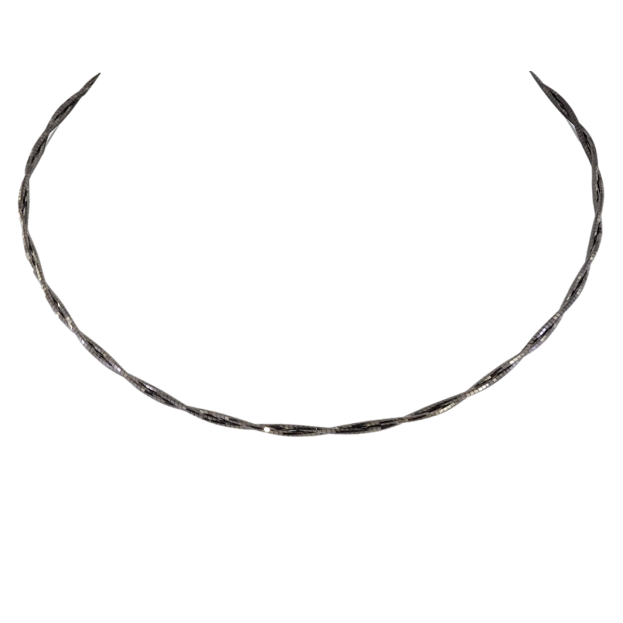 Шнур Xuping Позолота Black (черное золото) Перекрученный жесткий шнур из мед.сплава размер 44см х 2мм фото №1