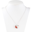 Кулон Xuping колір Родій із кристалами Swarovski на ланцюжку Лебідь Вставка Червоний Кристал довжина 38,5-43,5см х фото №2