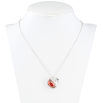 Кулон Xuping колір Родій із кристалами Swarovski на ланцюжку Лебідь Вставка Червоний Кристал довжина 38,5-43,5см х фото №7