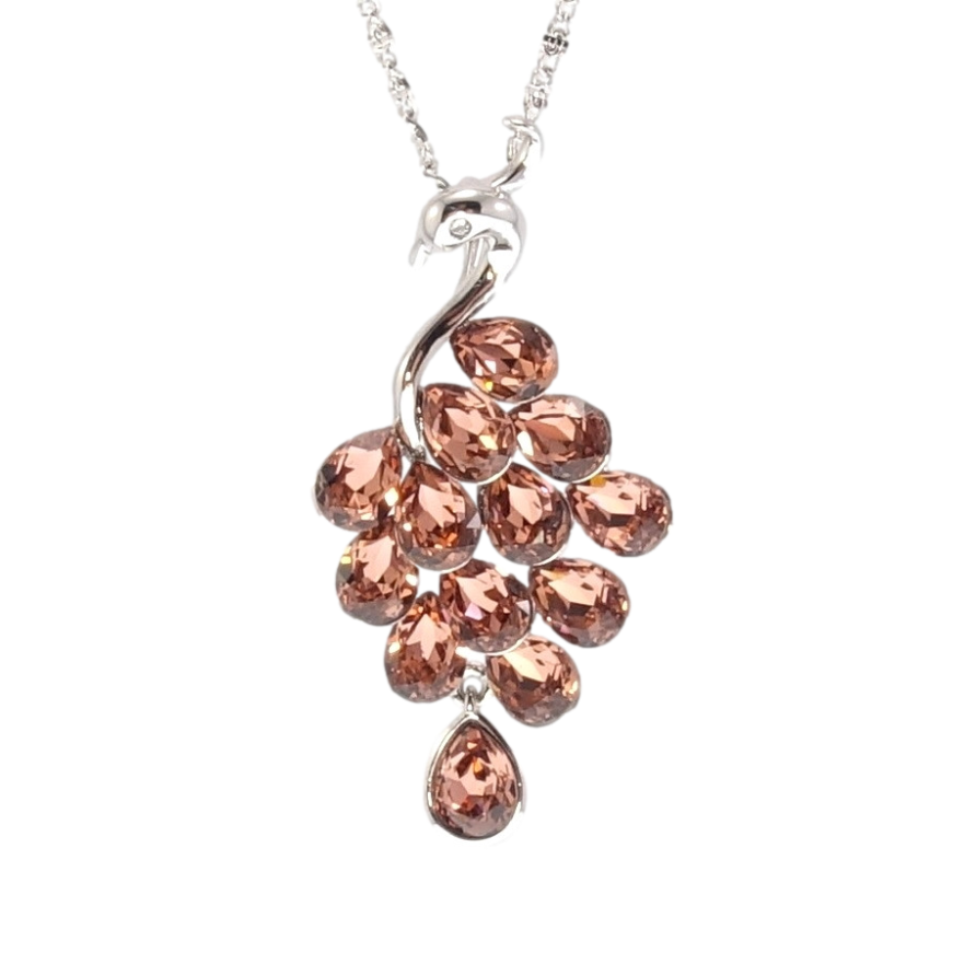 Кулон Xuping цвет Родий с кристаллами Swarovski на цепочке Павлин длина 45-50 см фото №1 Кулон Xuping цвет Родий с кристаллами Swarovski на цепочке Павлин длина 45-50 см фото №1