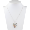 Кулон Xuping колір Родій із кристалами Swarovski на ланцюжку Сова Різнокольорові Кристали довжина 39-44см х 1,5мм фото №2