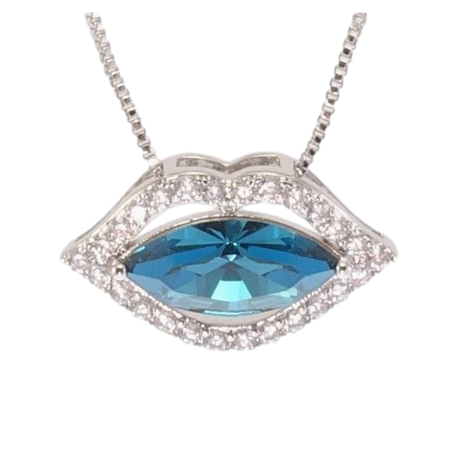 Кулон Xuping цвет Родий с кристаллами Swarovski на цепочке Нежные Уста длина 39-44 см фото №1 Кулон Xuping цвет Родий с кристаллами Swarovski на цепочке Нежные Уста длина 39-44 см фото №1