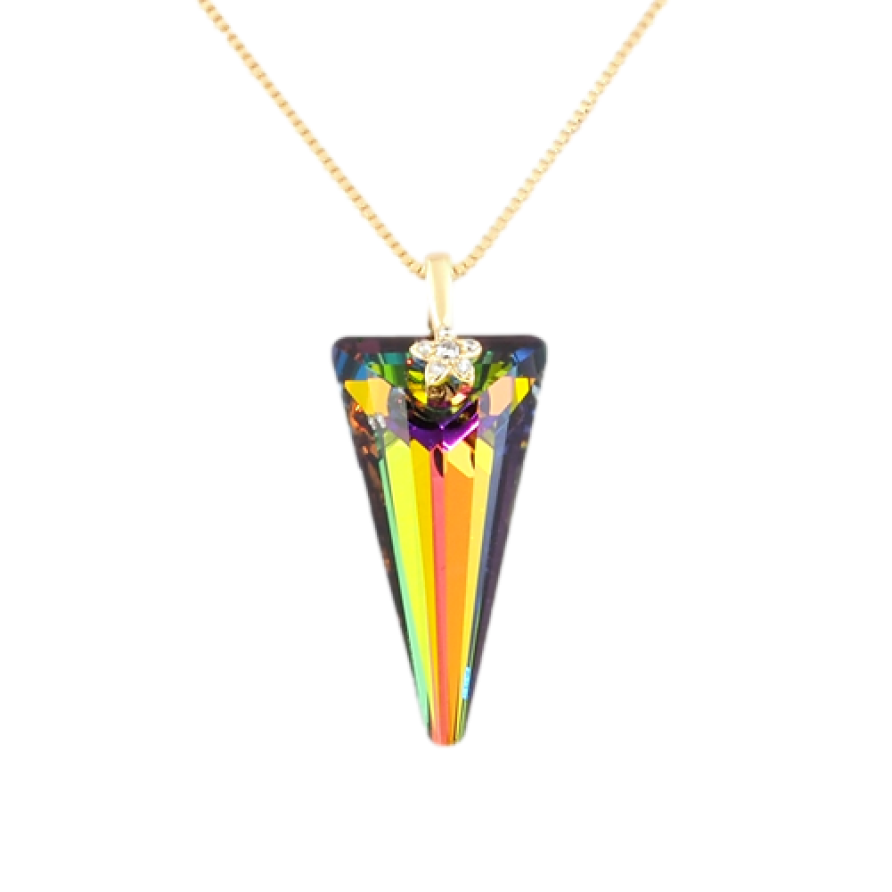 Кулон Xuping колір 18K з кр-ми Swarovski на ланцюжку Кристал Vitrail Medium з квіточкою довжина 40-45см фото №1 Кулон Xuping колір 18K з кр-ми Swarovski на ланцюжку Кристал Vitrail Medium з квіточкою довжина 40-45см фото №1