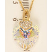 Кулон Xuping цвет 18K с кр-ми Swarovski на цепочке Кристальное сердце Shimmer длина 39-44см фото №3