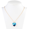 Кулон Xuping цвет 18K с кр-ми Swarovski на цепочке Кристальное сердце Capri Blue длина 40-45см фото №2 Кулон Xuping цвет 18K с кр-ми Swarovski на цепочке Кристальное сердце Capri Blue длина 40-45см фото №2