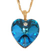 Кулон Xuping цвет 18K с кр-ми Swarovski на цепочке Кристальное сердце Capri Blue длина 40-45см фото №3 Кулон Xuping цвет 18K с кр-ми Swarovski на цепочке Кристальное сердце Capri Blue длина 40-45см фото №3
