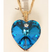 Кулон Xuping цвет 18K с кр-ми Swarovski на цепочке Кристальное сердце Capri Blue длина 40-45см фото №4 Кулон Xuping цвет 18K с кр-ми Swarovski на цепочке Кристальное сердце Capri Blue длина 40-45см фото №4
