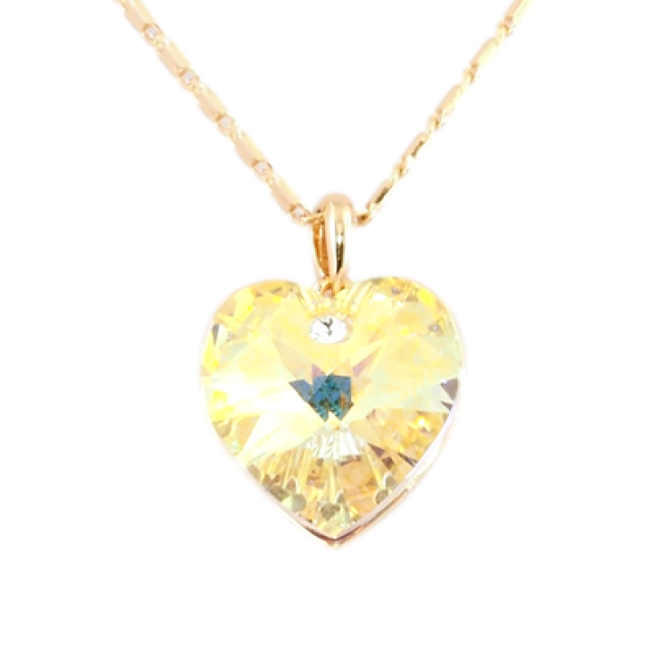 Кулон Xuping колір 18K з кр-ми Swarovski на ланцюжку Кристальне серце Sunflower довжина 40-45см фото №20