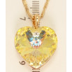 Кулон Xuping колір 18K з кр-ми Swarovski на ланцюжку Кристальне серце Sunflower довжина 40-45см фото №3 Кулон Xuping колір 18K з кр-ми Swarovski на ланцюжку Кристальне серце Sunflower довжина 40-45см фото №3