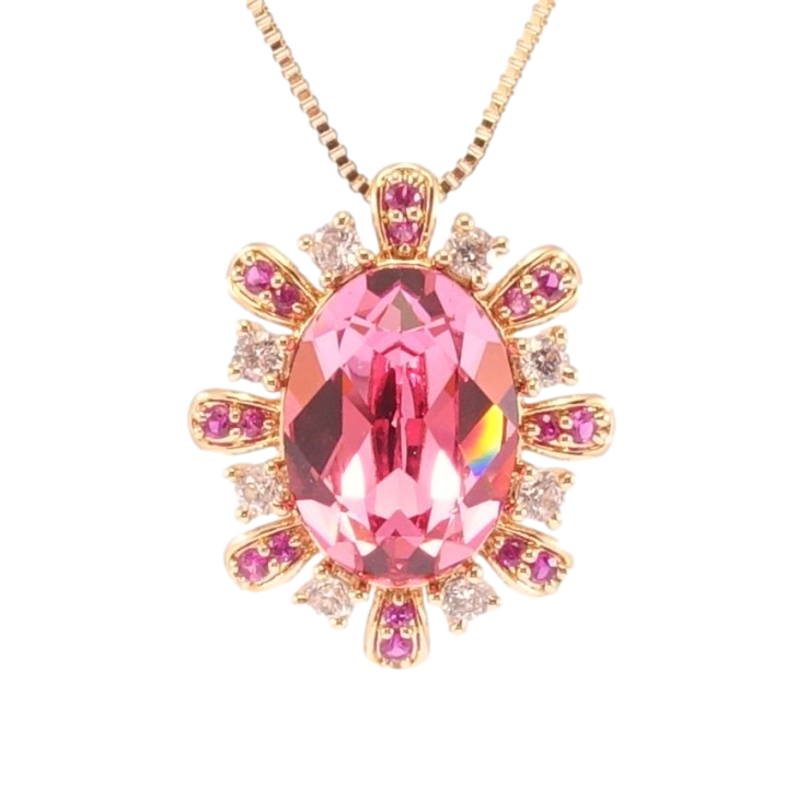 Кулон Xuping 18K з кр-ми Swarovski на ланцюжку Кристал Rose з промінчиками довжина 41.5-46.5см х 1мм фото №14 Кулон Xuping 18K з кр-ми Swarovski на ланцюжку Кристал Rose з промінчиками довжина 41.5-46.5см х 1мм фото №14