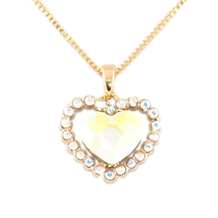 Кулон Xuping 18K з кр-ми Swarovski на ланцюжку Серце Aurore Boreale в обрамленні дрібних кр-лів дл. 40-45см фото №12 Кулон Xuping 18K з кр-ми Swarovski на ланцюжку Серце Aurore Boreale в обрамленні дрібних кр-лів дл. 40-45см фото №12