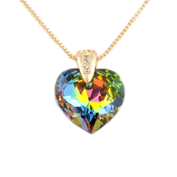 Кулон Xuping 18K з кр-ми Swarovski на ланцюжку Серце кристал Capri Blue дов. 39-44см х 1мм фото №10 Кулон Xuping 18K з кр-ми Swarovski на ланцюжку Серце кристал Capri Blue дов. 39-44см х 1мм фото №10