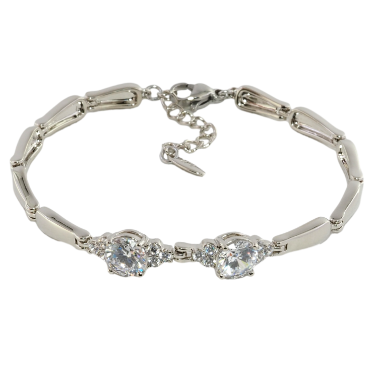 Браслет Xuping Родий Кристальная вставка размер с доп. цепочкой 17-20см х 4мм фото №23