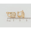 Сережки Xuping Позолота 18K англійський замок Замочки з візерунком цирконієм фото №2
