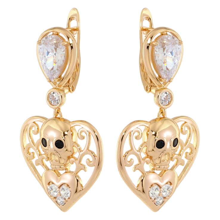 Серьги Xuping Позолота 18K английский замок Подвески декоративные сердечки фото №23 Серьги Xuping Позолота 18K английский замок Подвески декоративные сердечки фото №23