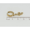 Сережки Xuping TTM Stainless Steel колір 14K підвіски на колечках Змійки фото №2