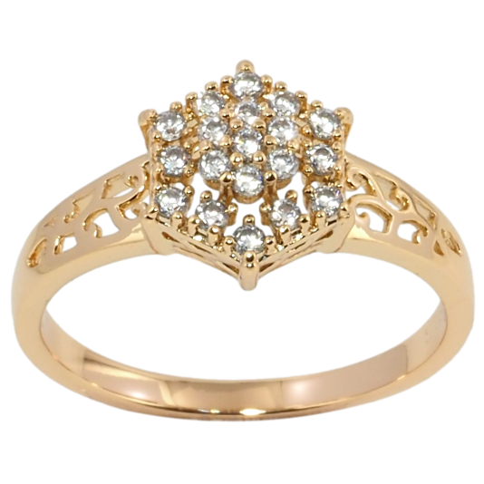 Кольцо Xuping Позолота 18K Инкрустация цирконием фото №1