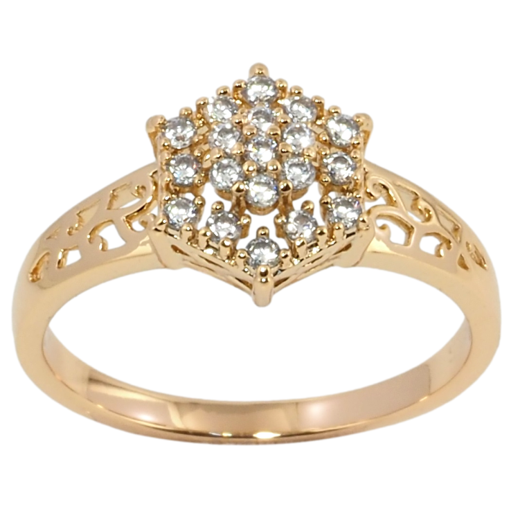 Каблучка Xuping Позолота 18K Інкрустація цирконієм фото №9 Каблучка Xuping Позолота 18K Інкрустація цирконієм фото №9