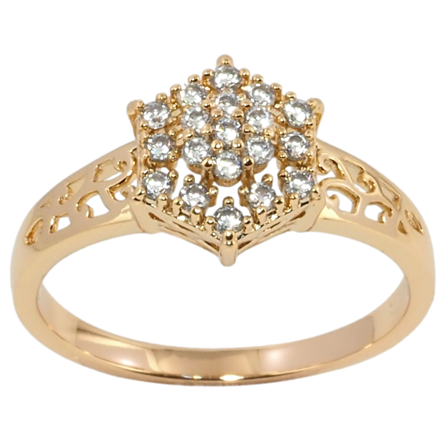 Каблучка Xuping Позолота 18K Інкрустація цирконієм фото №1 Каблучка Xuping Позолота 18K Інкрустація цирконієм фото №1