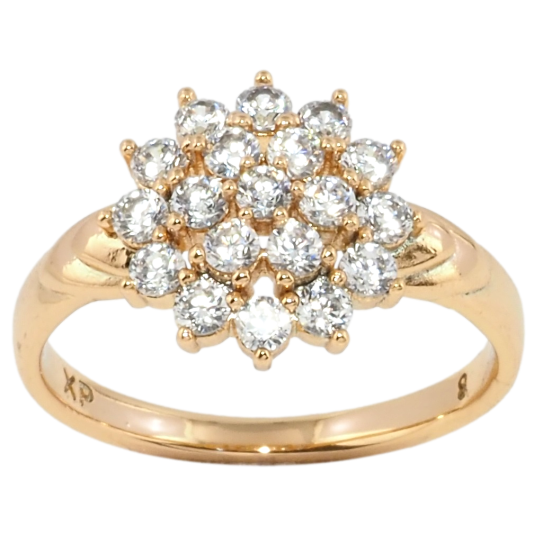 Кольцо Xuping Позолота 18K Цветок из циркония фото №1