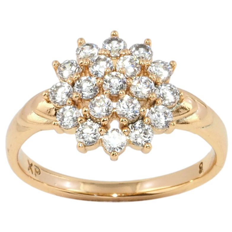 Кольцо Xuping Позолота 18K Цветок из циркония фото №1 Кольцо Xuping Позолота 18K Цветок из циркония фото №1