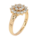 Кольцо Xuping Позолота 18K Цветок из циркония фото №2