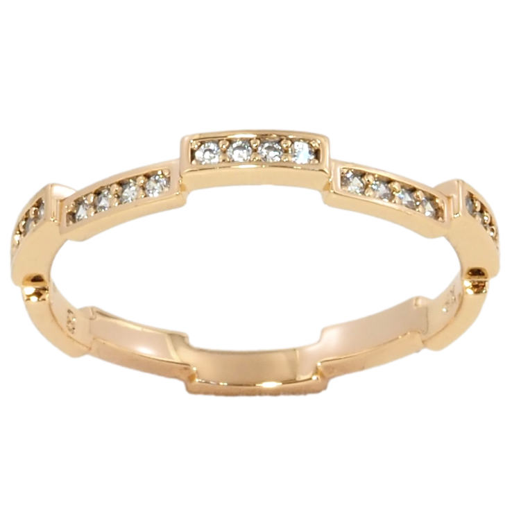 Каблучка Xuping Позолота 18K Доріжки цирконію фото №5 Каблучка Xuping Позолота 18K Доріжки цирконію фото №5