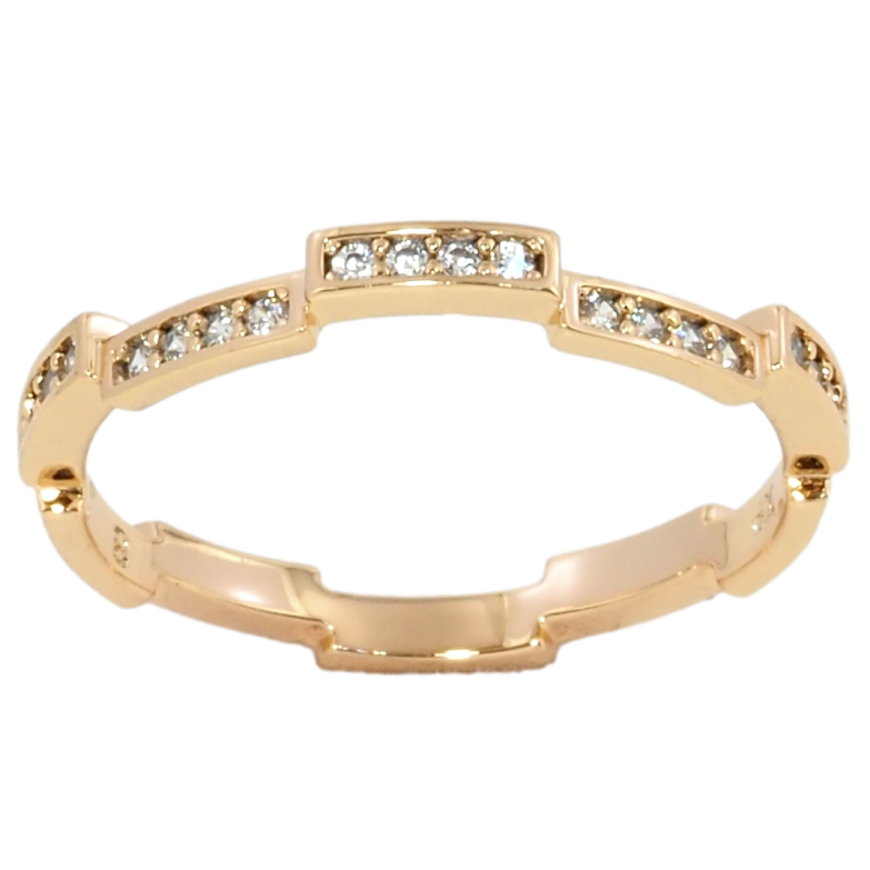 Каблучка Xuping Позолота 18K Доріжки цирконію фото №1 Каблучка Xuping Позолота 18K Доріжки цирконію фото №1