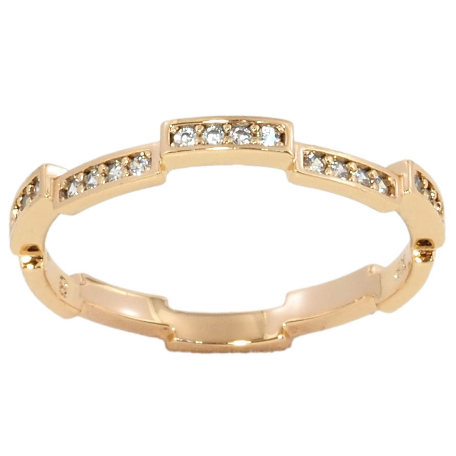 Каблучка Xuping Позолота 18K Доріжки цирконію фото №1 Каблучка Xuping Позолота 18K Доріжки цирконію фото №1