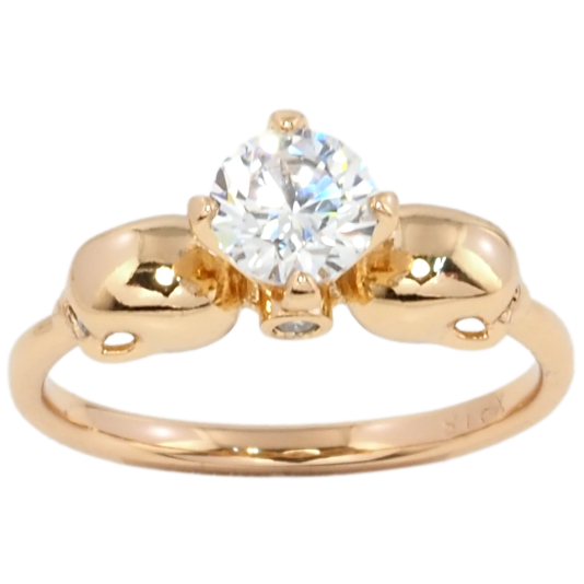 Кольцо Xuping Позолота 18K Черепа с фианитом фото №1 Кольцо Xuping Позолота 18K Черепа с фианитом фото №1