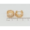 Сережки Xuping Позолота 18K колечка Візерунок з доріжкою цирконію фото №2 Сережки Xuping Позолота 18K колечка Візерунок з доріжкою цирконію фото №2