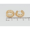 Серьги Xuping Позолота 18K колечки Резной решетчатый орнамент фото №2 Серьги Xuping Позолота 18K колечки Резной решетчатый орнамент фото №2