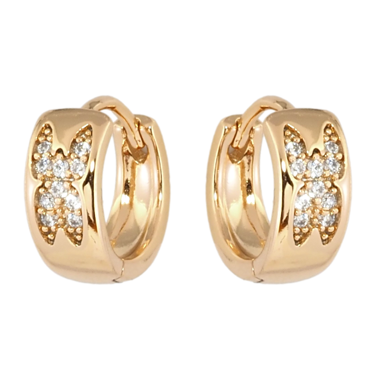Серьги Xuping Позолота 18K колечки Бабочки с цирконием фото №22 Серьги Xuping Позолота 18K колечки Бабочки с цирконием фото №22