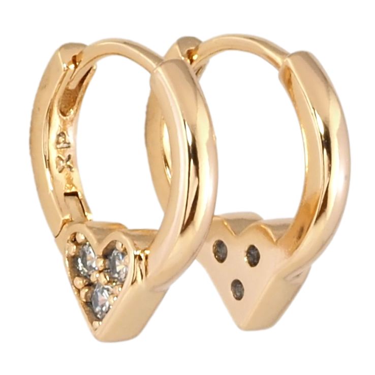 Сережки Xuping Позолота 18K колечка Бічний візерунок серця фото №20 Сережки Xuping Позолота 18K колечка Бічний візерунок серця фото №20